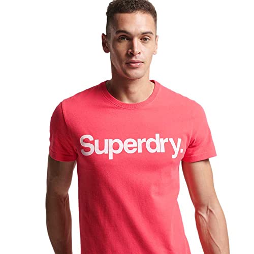 Superdry Koszulka męska z nadrukiem, Aktywny różowy, 3XL