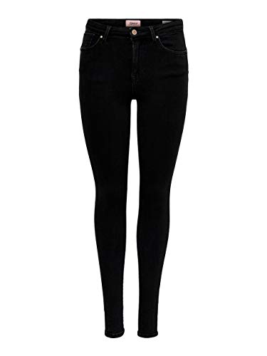 ONLY Dżinsy damskie typu skinny fit ONLPower Mid Push-up, czarny, (M) W / 34L