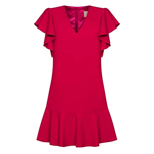 Swing Fashion Megan damska sukienka koktajlowa, odświętna, sukienka na imprezę, letnia sukienka wieczorowa, sukienka z falbankami, sukienka na czas wolny, sukienka mini, elegancka sukienka, dekolt w