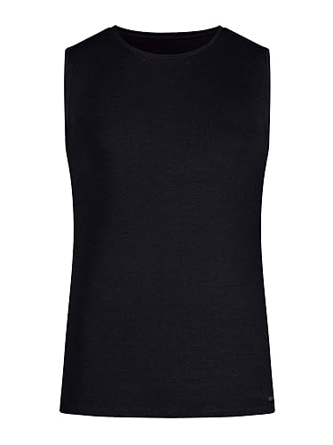 Skiny Męska koszulka Tank Top Organic Cotton Deluxe, czarny, M