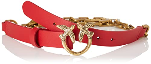 Pinko Pasek damski, R41q_rosso Granatowo-antyczne złoto, M