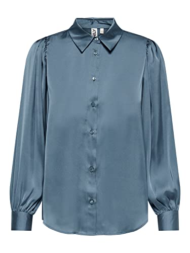 ONLY Damska koszulka Onlzora Ls Puff Noos WVN bluzka, Blue Mirage, XS