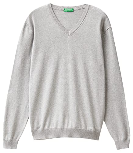 United Colors of Benetton sweter męski, Szary Wrzos Średni 501, S