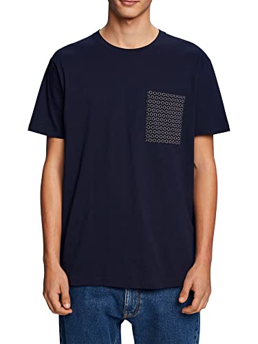 ESPRIT T-shirt męski 033EE2K307, 400/NAVY, M, 400/granatowy, M