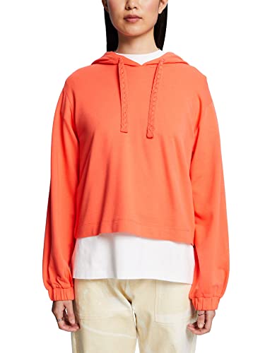 edc by ESPRIT Damska bluza 043CC1J301, 870/CORAL ORANGE, XXL, 870 / Coral Orange