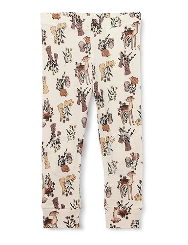 NAME IT Dziewczęce legginsy NMFWILLIT Wool XXIII, Moonbeam/AOP:AOP, 92, Moonbeam/Aop: aop, 92 cm