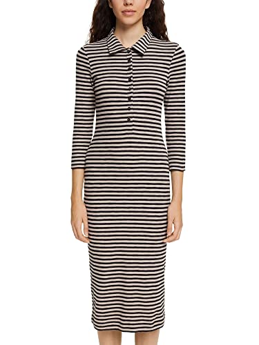 ESPRIT Sukienka polo w paski, Light Taupe, XXL