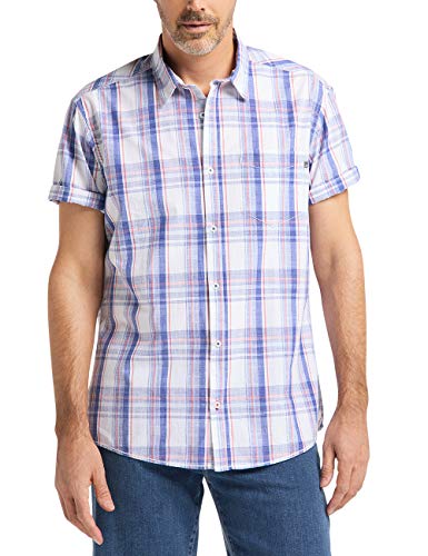 Pioneer Koszulka Drogi Koszula Męska Casual, Niebieski (Nautic-blue 568), M