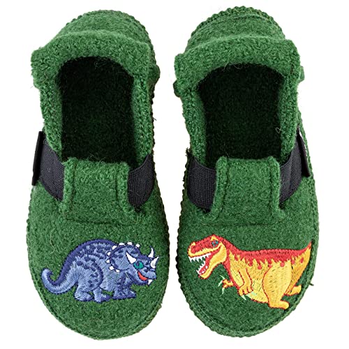 Nanga Chłopięce Dinos kapcie, ciemnozielony, 31