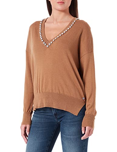 Replay Damski sweter DK1460, 989 brązowy, XS