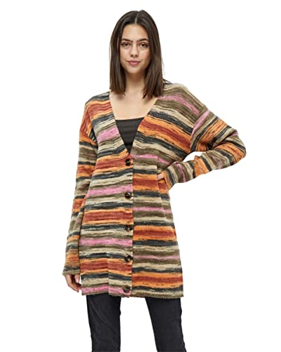 Desires Damski długi kardigan Jana Redwood w paski, S