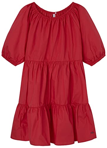 Pepe Jeans Dziewczęca sukienka Soraya, Czerwony (Studio Red), 6 Lata