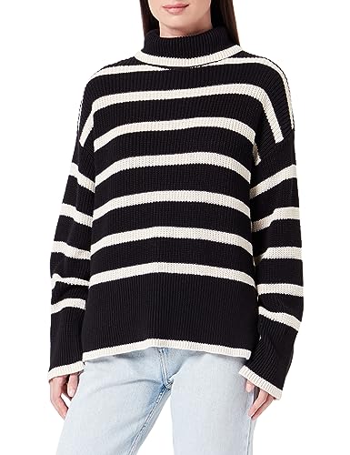 PIECES Damski sweter z dzianiny PCJUNE, czarny, S