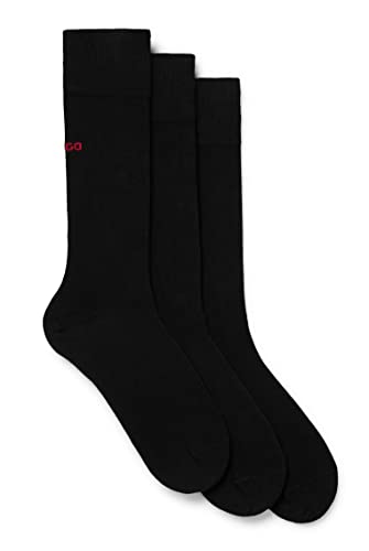 HUGO Męskie skarpety 3P RS Uni CC Regular_Socks, Black1, 39-42, czarny (Black1), 39-42