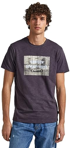 Pepe Jeans Koszulka męska Kalem, Czarny (sprany w czarny), XL