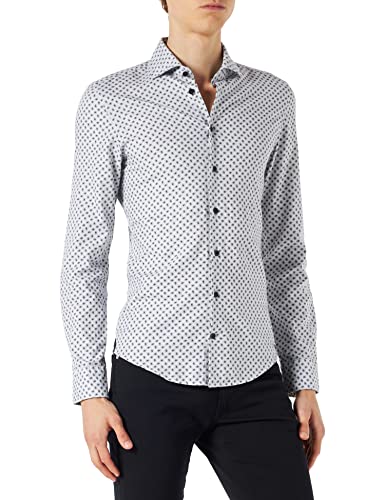Seidensticker Koszula męska Slim Fit Langarm Twill, Szary, XS-4XL