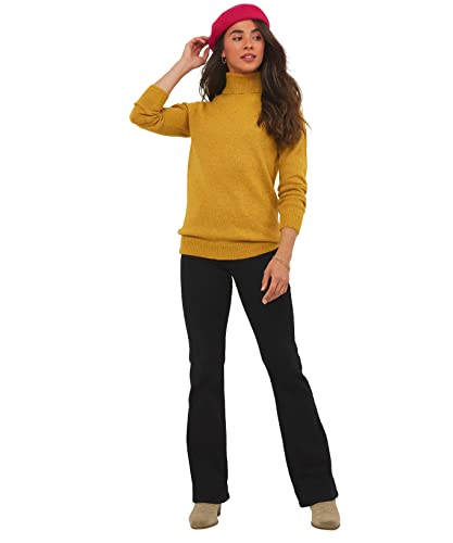 Joe Browns Damski sweter z golfem w stylu golfa, ochra, 38