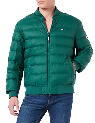 Tommy Jeans Męska kurtka bomberka TJM Light Down, Zielony wiejski, L