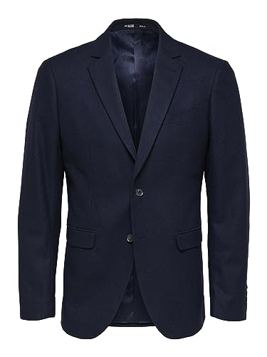 SELECTED HOMME Męska marynarka SLHSLIM-Adrian BLZ B NOOS, granatowa marynarka, 50, granatowy blezer, 50
