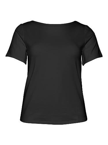 VERO MODA Damski szal kominowy VMVANDA MODAL S/S TOP NOOS Curve, czarny, XL