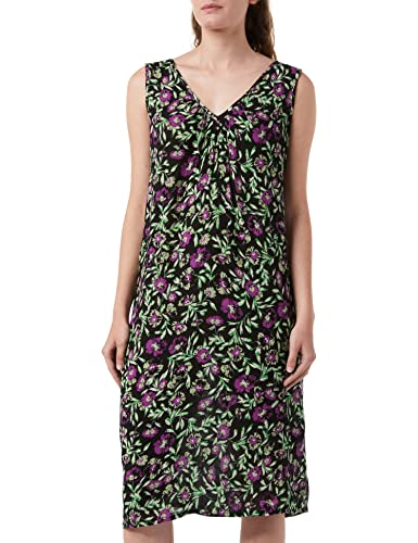 KAFFE Kaisolde Amber Strap Sukienka damska, Czarny/Zielony/Fioletowy Kwiat, 34