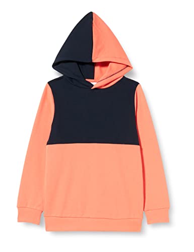 NAME IT Chłopięca bluza z kapturem Nkmdrike Ls Sweat Wh Unb, Peach Echo, 122-128