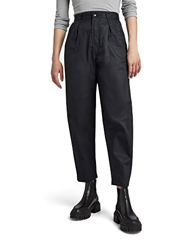 G-STAR RAW Damskie spodnie Chino Pleated High Waist, Czarny (Caviar D194-d301), 24W