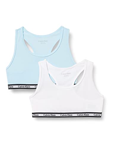 Calvin Klein Biustonosz dziewczęcy, Pudersky/Pvhwhite, 8 lat
