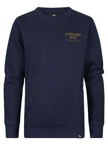 Petrol Industries Boys Sweater Round Neck Bluza dziecięca, Marynarka Północna, 8 lat