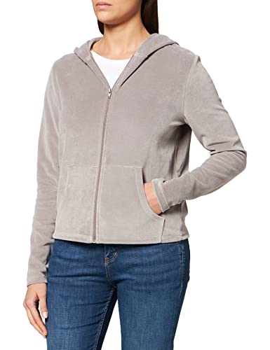 NA-KD Velour Zip Up Sweter damski, Szary, XL