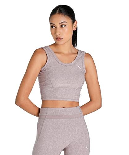 PUMA Studio Yogini Luxe Crop Tank Top, fioletowy, XS Kobiety