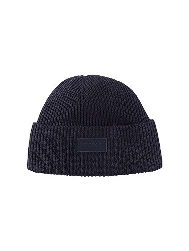 TOM TAILOR czapka męska, 13160 – Knitted Navy Melange, jeden rozmiar
