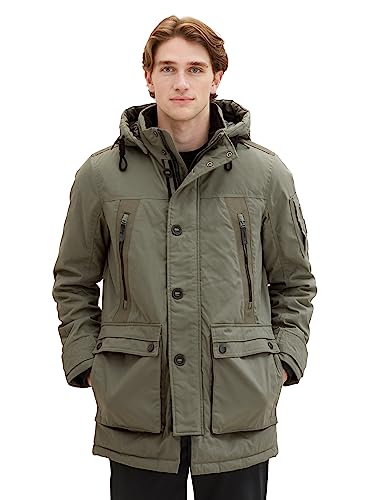 TOM TAILOR parka męska, 32097 - Smokey Olive Green, XXL