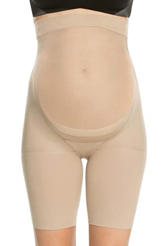 Spanx Power Mama Maternity Mid-Tigh Shaper Top Rzeźbione Kobiety, Beżowy (Bare 000), 36
