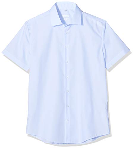 Seidensticker Męska koszula formalna Herren Business Hemd Slim Fit, Niebieski (Hellblau 14), 37
