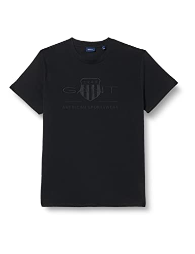GANT T-shirt męski, czarny, 3XL