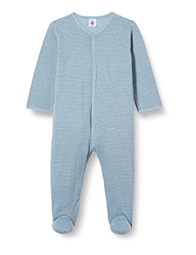 Petit Bateau Unisex dziecko Pończochy piżamy, niebieski (Enneige/Azul Chaloupe), 12 miesięcy