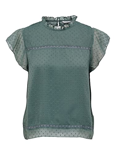 Bestseller A/S ONLFLORA CAPLS WVN NOOS Top, zielony balsam, XXS, Balsam Green, XXS