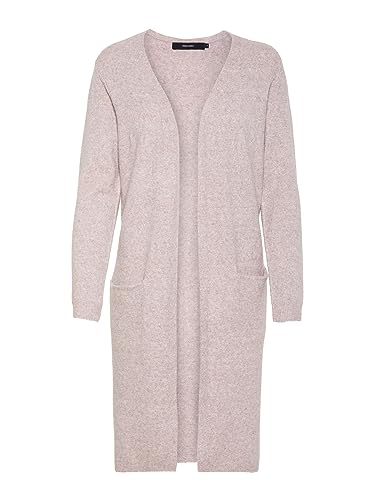 VERO MODA Damski kardigan VMDOFFY LS Long Open Cardigan GA NOOS, Wororose/Szczegóły: melanż, XXL