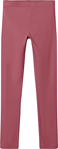 NAME IT Dziewczęce legginsy basic bawełna ekologiczna czarna, Deco Rose, 122 cm