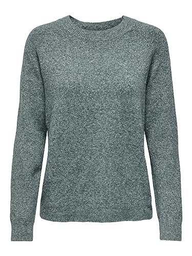 ONLY Damski sweter Onlrica Life L/S KNT Noos, Mech morski/szczegół: W melanż, S