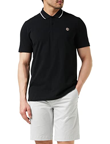 Ted Baker Męska koszulka polo Camdn w kolorze czarnym z kołnierzykiem na guziki, czarny, XL