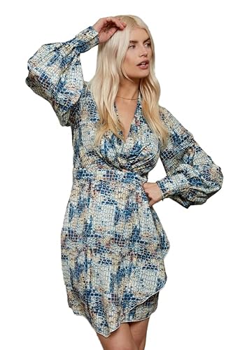 Little Mistress Damska satynowa sukienka w kwiaty, rozmiar, wielobarwny, 34