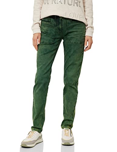 Cecil Damskie spodnie jeansowe B375822 Slim, Deep Pine Green, W26/L32, Deep Pine Green, 26W / 32L