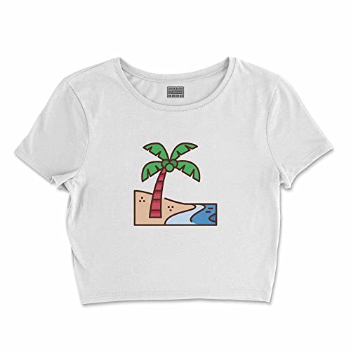Bona Basics, Damski T-shirt basic, z nadrukiem cyfrowym, 100 bawełny, biały, swobodny, damski top, rozmiar: M, biały, M