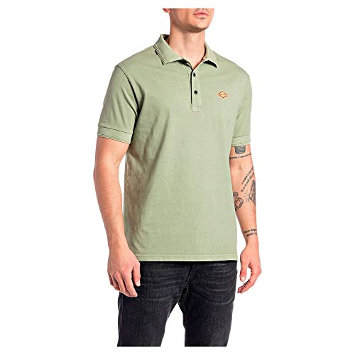 Replay Męska koszula polo, M3076, zielony (Military Green), XS