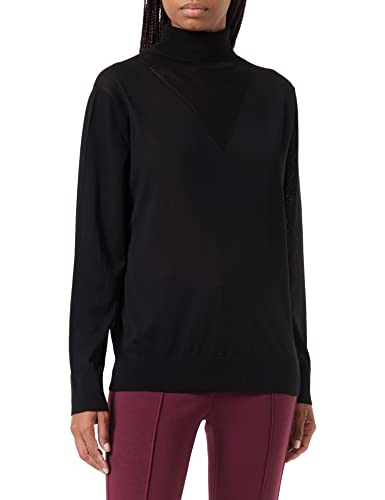 G-STAR RAW Damski sweter z dzianiny Core Roll Neck Knit, Czarny (Dk Black D21961-d166-6484), XS