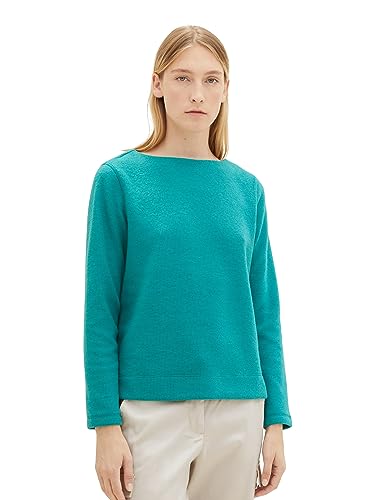 TOM TAILOR Bluza damska, 32402 - Ever Green Melange, L