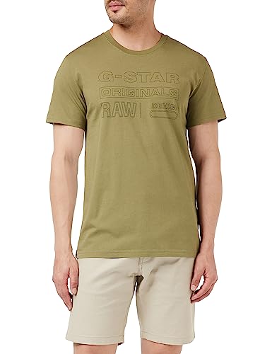 G-STAR RAW Męski t-shirt Originals R T, zielony (Smoke Olive D22775-c506-b212), L