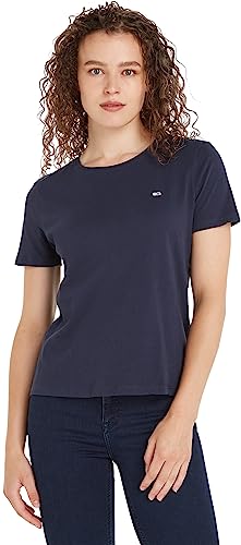 Tommy Hilfiger Dzianinowe topy S/S, granatowe zmierzch, Ciemna granatowa, XXL